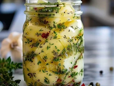 Herb and Garlic Marinated Cheese