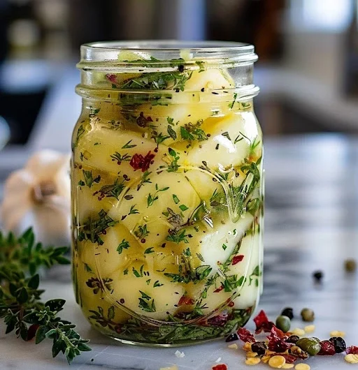 Herb and Garlic Marinated Cheese